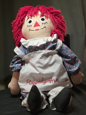 Vintage 1986 Applause Raggedy Ann Plush Rag Doll 25'' by Johnny Gruelle #8458