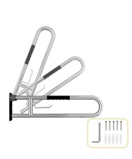 31.5 Inch Toilet Grab Bar, Chrome Flip-Up Bathroom Safety Rail with Paper Holder