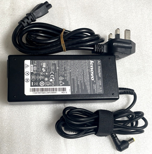 Lenovo 120W 19,5V 6,15A 6,5x3,0mm L Pin Netzteil für Laptop mit UK-Stecker