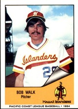 1984 Hawaii Islanders Cramer #141 Bob Walk Frazier Park California Baseball Card