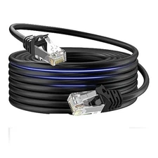 5 pack 3ft Black Cat6 Ethernet Cable | High-Performance Patch RJ45 Connectors