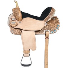 HILASON Flex Tree Western Horse Saddle American Leather Trail Barrel  for