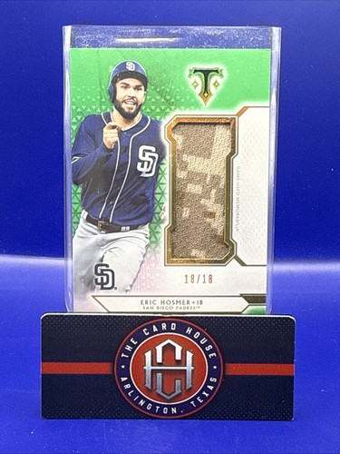 2018 Topps Triple Threads Eric Hosmer Emerald Jumbo Relic Patch /18 Padres SD1