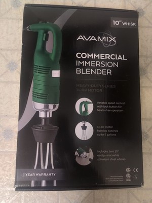 Ava Mix Commercial Immersion Blender 10 Inch Whisk 1 Whisk Included Green