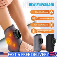 4-in-1 Electric Foot Ankle Massager Brace Pain Relief Heating Vibration Therapy