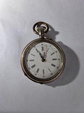 Rare Vintage Small Silver 0.800 Antique Mechanical Pocket watch 10rubis cylindre