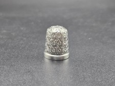 Antique Victorian Sterling Silver Thimble/UK/Birmingham/JS&S/1924