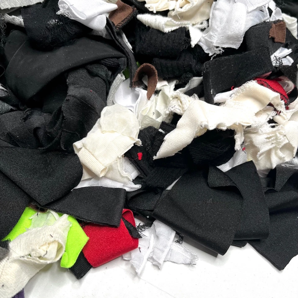 1# Small Fabric Scraps for Sewing Scrapbooking Crafts Plush Stuffing Collage LOT - Image 3 of 4