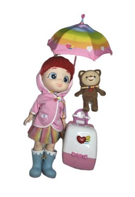 Rainbow Ruby Doll, Choco Bear, Umbrella And Case (Japanese) 