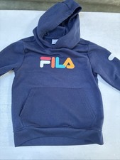 FILA Youth Small 8 Blue Hoodie Sweatshirt W/ Pocket