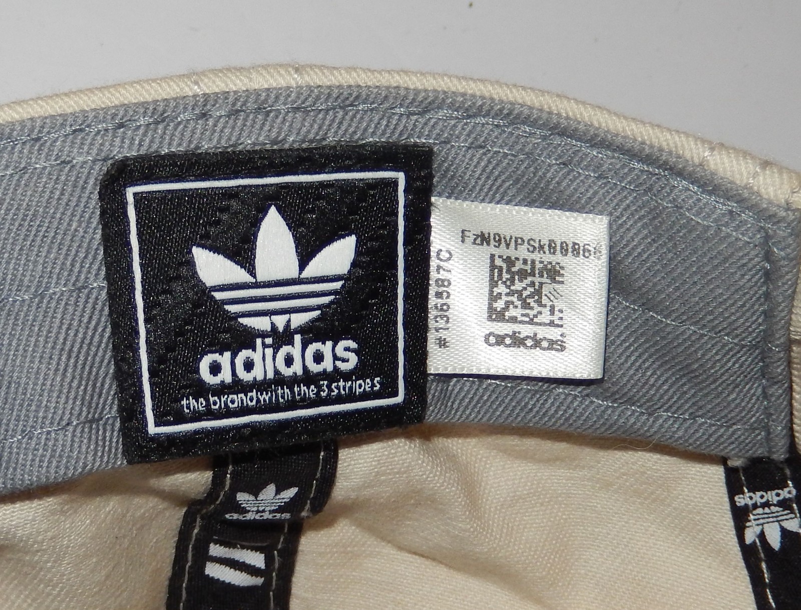 Adidas Adjustable Strapback Hat Cap Tan White - image 6