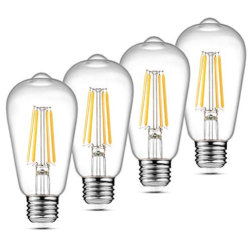 Vintage LED Edison Glühbirnen, 6W, entspricht 60W, nicht 4 Stück (1er Pack) 2700k - Bild 2 von 7