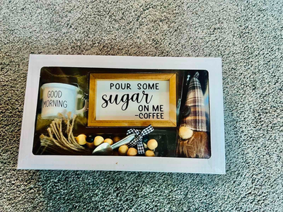 #ad #ad Aldi Coffee Bar Set Home Decor 4 Piese Bar Tiered Tray Christmas New Year Gift $35.99