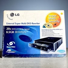 LG GE20LU10 External DVD RW Drive 20X USB LightScribe SecurDisc No Cords