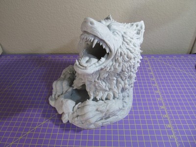 Wolf s Head Dice Tower   3D Printed RPG Dice Roller | Fantasy Wolf New Nice