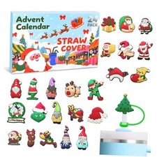 Christmas Advent Calendar Straw Cover, 2025 Christmas Countdown Calendars 24