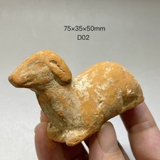 D02  Ancient POTTERY figurine of  Sheep. Tang  Dynasty 唐代红陶羊俑