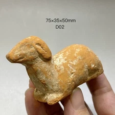 D02  Ancient POTTERY figurine of  Sheep. Tang  Dynasty 唐代红陶羊俑