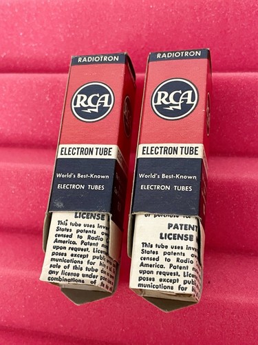 2 RCA 12AU7 Vacuum Tubes In Box / eTracer Curves Tested / Angle D Getter 1951 - Picture 3 of 23