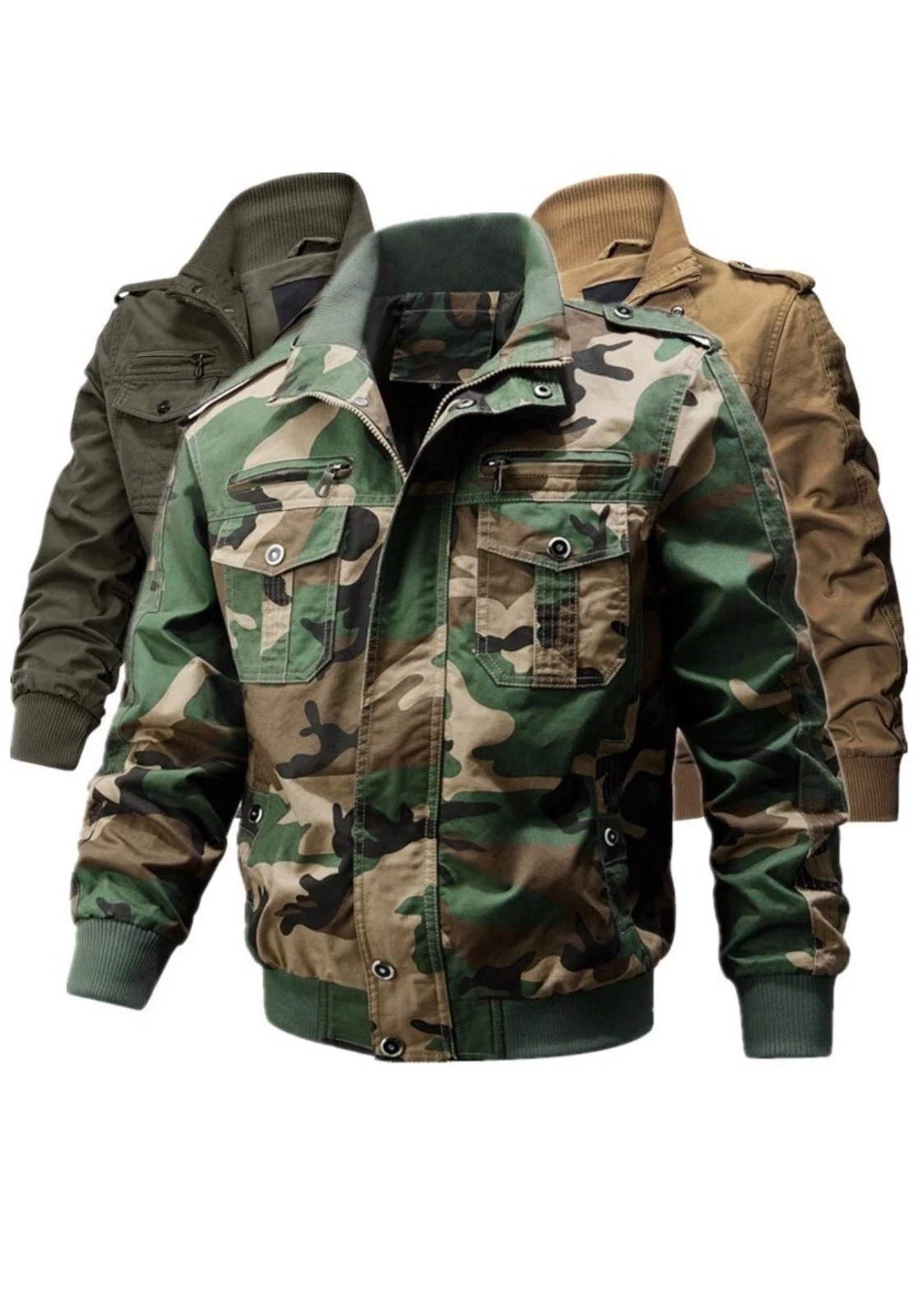 Men Military Tactical Jacket Casual Cotton Bomber Coat Army Combat Cargo Jacket
Opens in a new windo