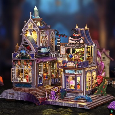 Mystic Gateway DIY Miniature House Kit with Light   Dollhouse Craft Kit   3D ...