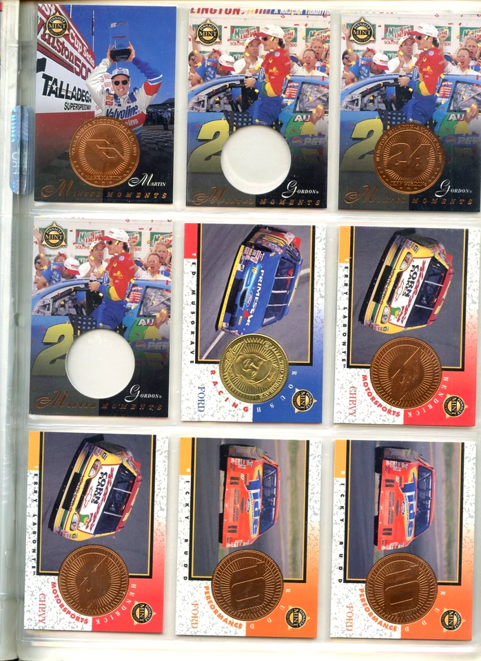1998 PINNACLE 18 CARD & COIN ~ NASCAR With Official Save Mart Folder Sears Point - Image 2 of 4