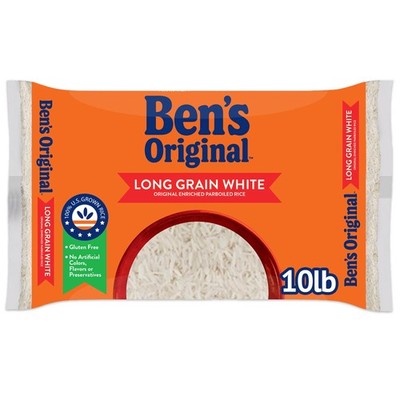 BEN'S ORIGINAL Enriched Long Grain White Rice, Parboiled 10 Pound (Pack of 1) 