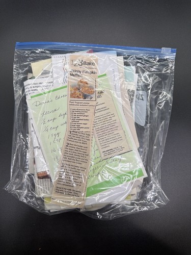 Vintage Personal Recipe Collection Lot Handwritten Family Cookbook Archive