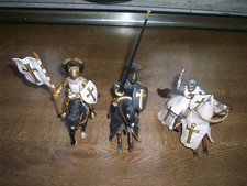 3 Schleich Kreuzritter Schwarzer Reiter  Soldaten Gegner Araber Sammlung