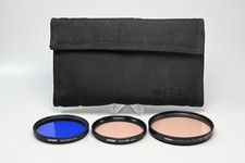 Lot of 3 Tiffen Filters with Case 86mm/812,72mm/81B,72mm/80A G395