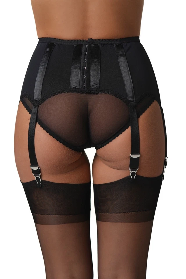 Strumpfhalter Abby Strapsgürtel 2 Farben 6 Straps Metallclips Luxus PowerNet - Bild 4 von 4