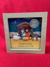 Hallmark Nativity The Holy Family Musical Light Up Sentiment Box Away In Manger