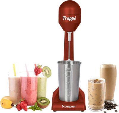 Beper BP.690 Elektrischer Milchshaker Beper 100W Drink Mixer Cocktail Shaker