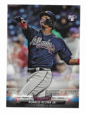 Ronald Acuna Jr ROOKIE CARD 2018 Topps Update SALUTE ROOKIES RC #S-21 Braves. rookie card picture