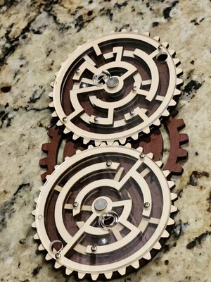 Awesome Wooden Cog Wheel Double Trouble Puzzle Constantin Brain Teaser 202101