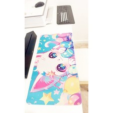 Kawaii Pastel Cat Balloons Large Gaming Mouse Pad 23.6"x11.5" Non-Slip Desk Mat