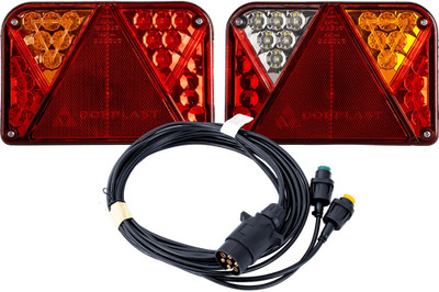 DOBPLAST DPT35 LED-Rücklichter + MANTES 4m 7PIN Kabelbaum