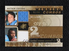 2009 SPx Winning Combos /99 Matthew Stafford Brandon Pettigrew #W2-SP Rookie RC