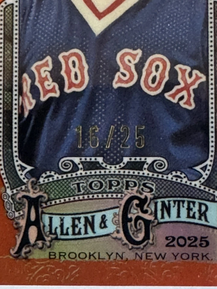 2025 Topps Allen & Ginter Roger ClemensMini Orange Refractor /25 Red Sox - Image 3 of 4