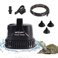 REPTIZOO Low Water Level Drain Pump, 243GPH 26W Submersible Drain with Bottom...
