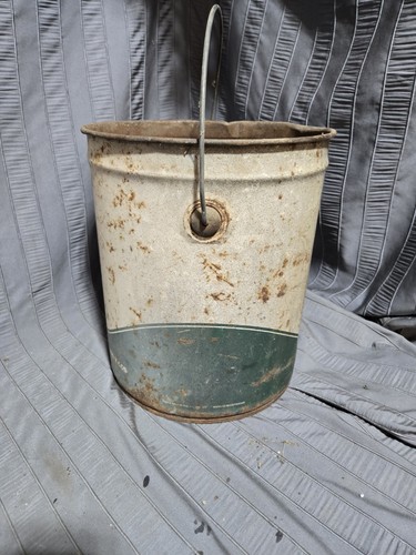 Vintage Texaco 5 gallon oil can Marfak Grease Bucket Green Label - Bild 3 von 7