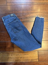 Levi's Denizen High Rise Super Skinny Womens Jeans Sz 8 29 Stretch Raw Hem