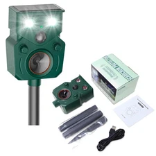 Premium 2025 New Ultrasonic Animal Repellent, Solar Animal Repellen, Ultrason...