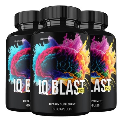 IQ Blast Pro Capsules, IQBlast Pro All Natural Brain & Cognitive pills (3 Pack)