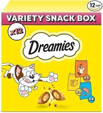 DREAMIES - Cat Treats - 12 x 60g - Multipack Biscuits - Variety Snack Box - 12 P