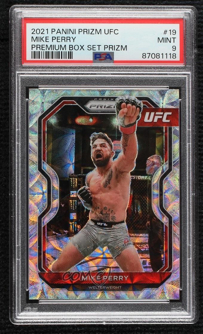 2021 Panini Prizm UFC Premium Box Set Scope Prizm 65/99 Mike Perry #19 0b3o