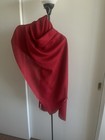 Fabindia Style Handloom Shawl Wrap Dupatta Scarf  🧣 Blood 🩸 Red Silk Blend — photo 8