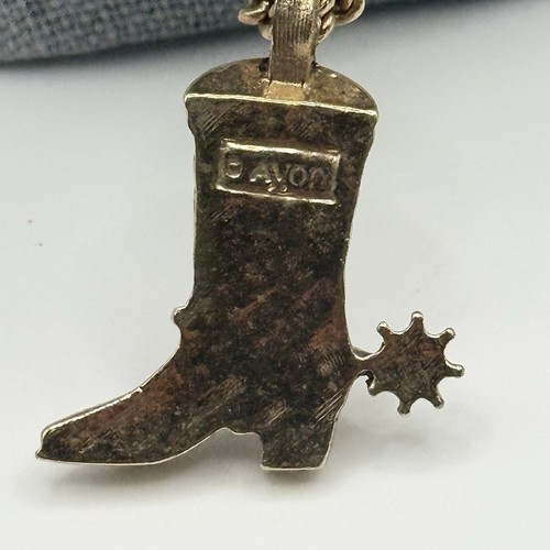 Vintage Avon Westernstiefel Halskette goldfarben 17 Zoll - Bild 3 von 10