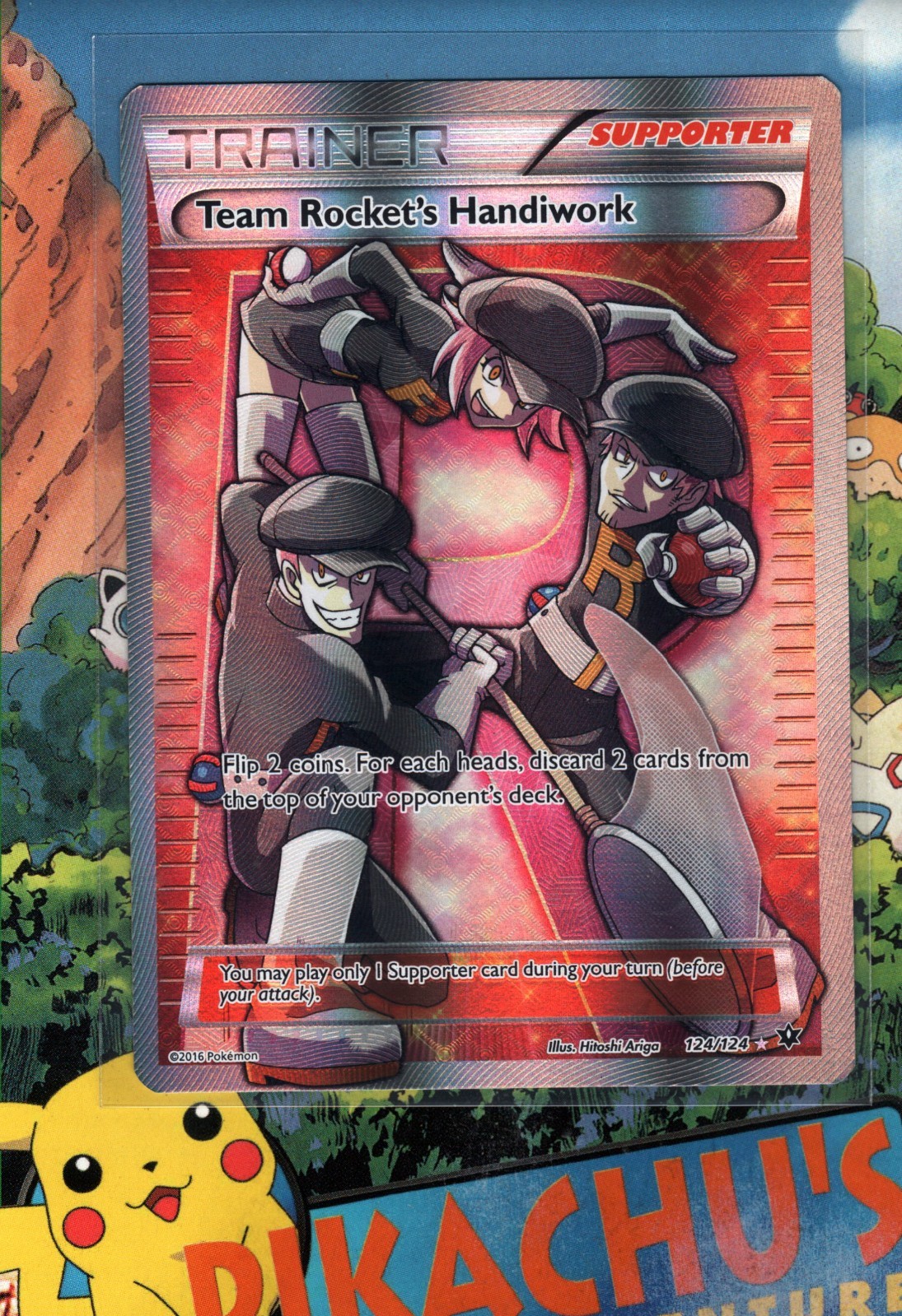 Pokemon TCG Team Rocket's Handiwork (Full Art) 124/124 Fates Collide Holo NM