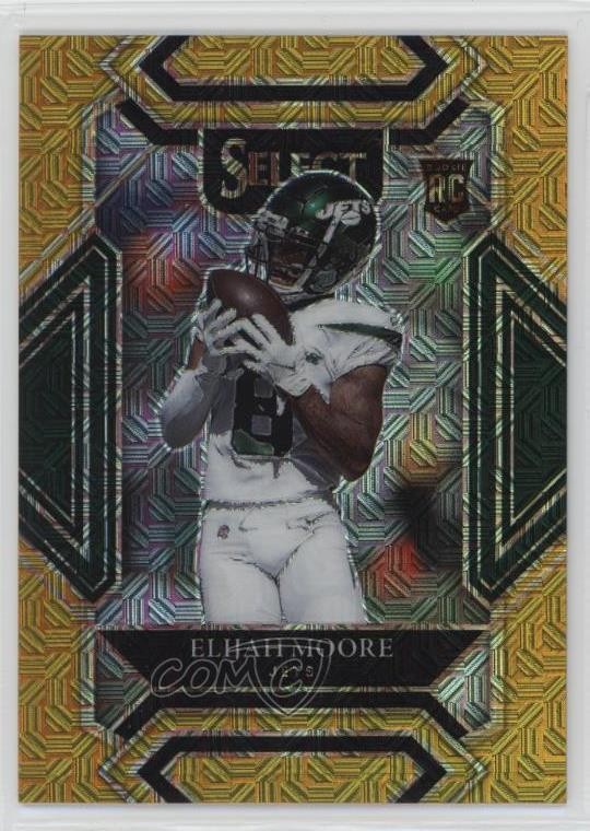 2021 Panini Select Club Level Gold Prizm 4/10 Elijah Moore #256 Rookie RC 1m1a